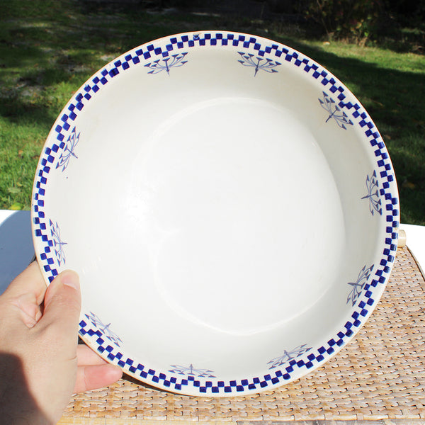 Ancien saladier / Creil et Montereau service Damier