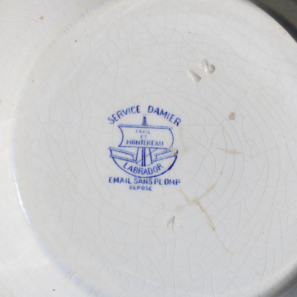 Ancien saladier / Creil et Montereau service Damier