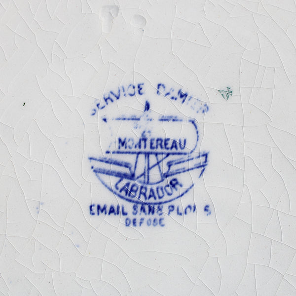 Ensemble de 6 assiettes à dessert 20.5 cm / Creil et Montereau service Damier