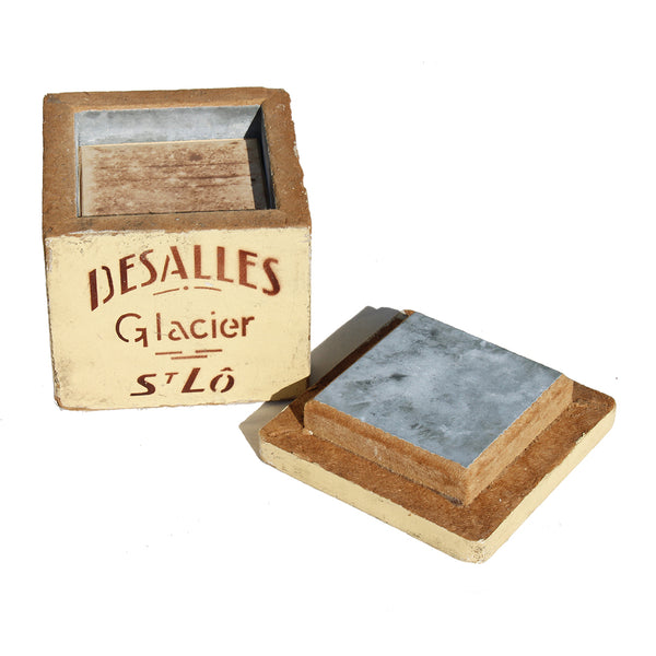 Ancienne petite glacière de pâtisserie / glacier / Desalles à St Lô