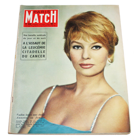 Magazine / revue Paris Match n° 502 du 22/11/1958 Annette Vadim