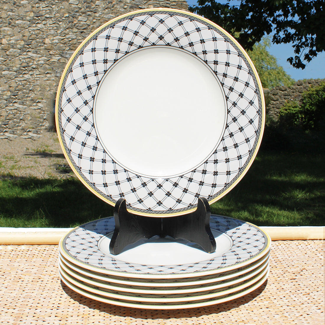 Ensemble de 6 assiettes plates 27 cm Villeroy & Boch modèle Audun Promenade