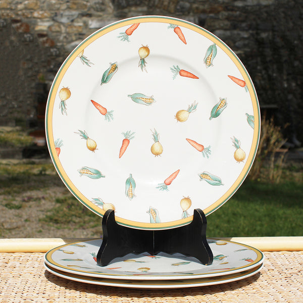 Ensemble de 3 assiettes plates 27 cm Villeroy & Boch modèle A la Ferme