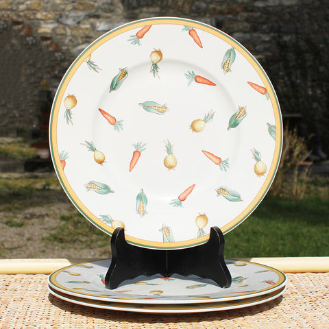 Ensemble de 3 assiettes plates 27 cm Villeroy & Boch modèle A la Ferme