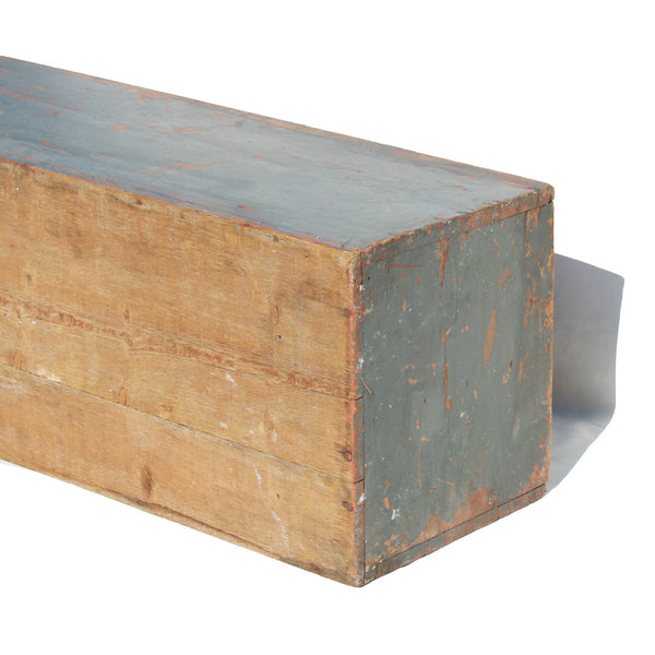 Ancien petit meuble d'atelier en bois 77 cm / de métier à poser / 12 casiers