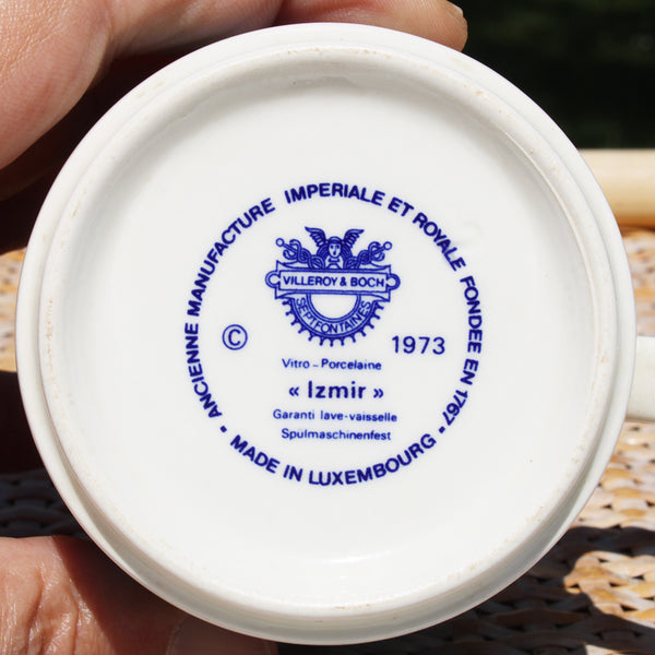 Mug / tasse à café Villeroy & Boch modèle Izmir vintage de 1973 ( à l'unité )