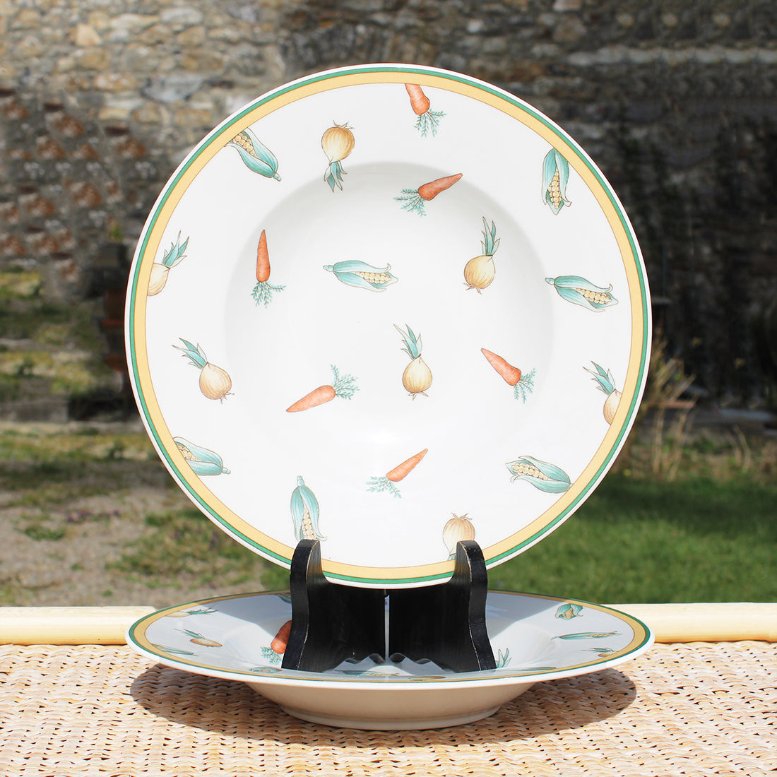 Ensemble de 2 assiettes creuses 24 cm Villeroy & Boch modèle A la Ferme