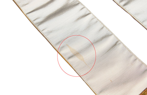 Ancien manipule liturgique / tissu de soie / religion