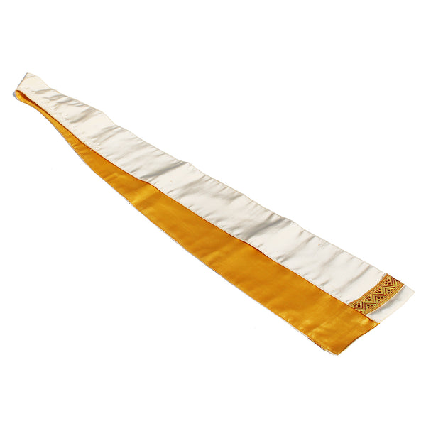 Ancien manipule liturgique / tissu de soie / religion