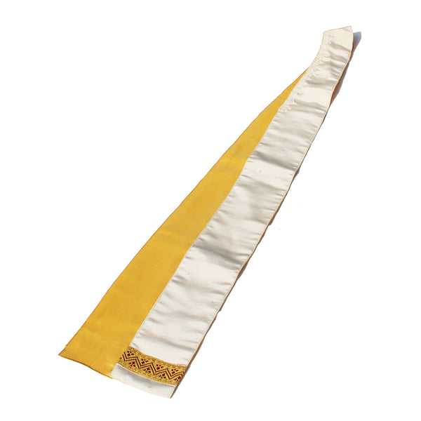 Ancien manipule liturgique / tissu de soie / religion