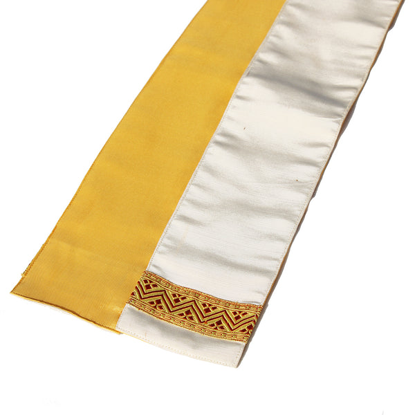 Ancien manipule liturgique / tissu de soie / religion