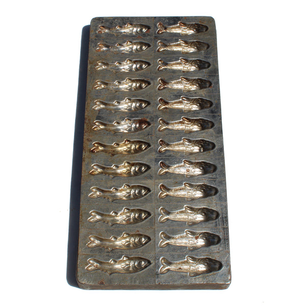 Ancien moule de pâtissier / chocolatier en métal Letang Fils pour friture en chocolat