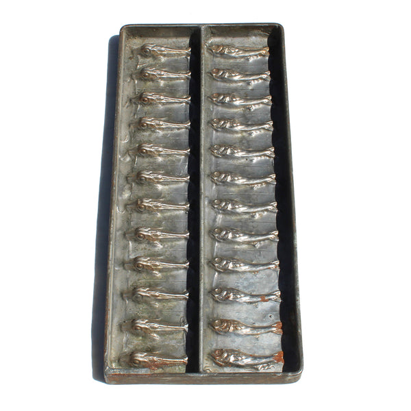 Ancien moule de pâtissier / chocolatier en métal Letang Fils pour friture en chocolat