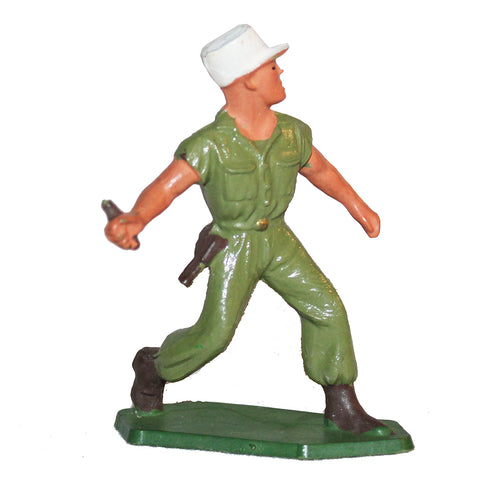 Figurine plastique Starlux soldat légionnaire grenadier socle vert