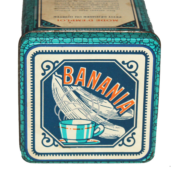 Boîte publicitaire vintage Banania reproduction Massilly en tôle lithographiée 1 kg