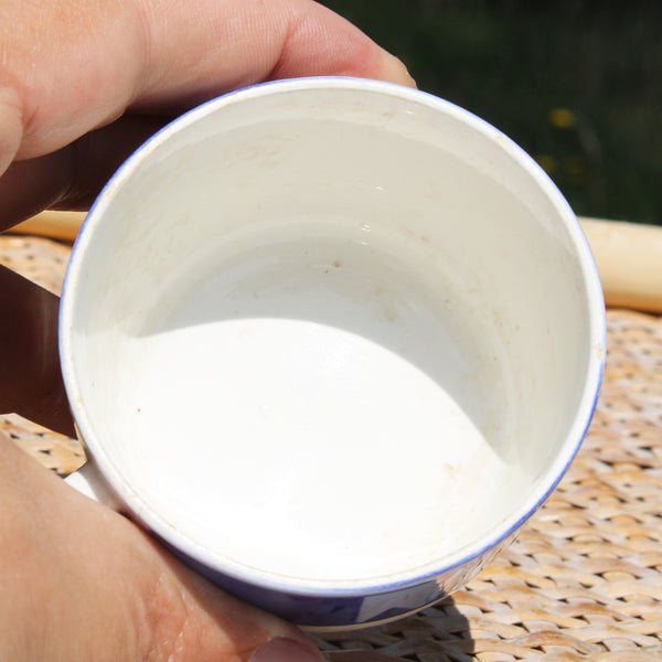 Ancienne tasse à café en faïence de Digoin Sarreguemines modèle Pontivy V.F. Paris