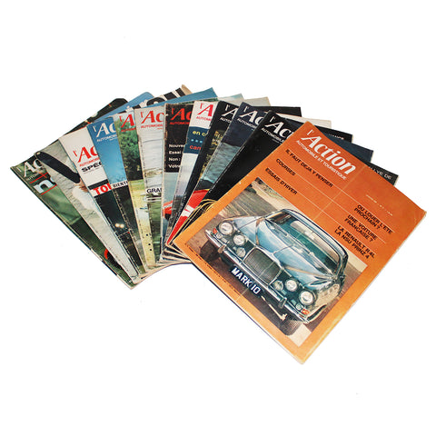Année 1962 complète de 12 magazines / revues l'Action Automobile et Touristique