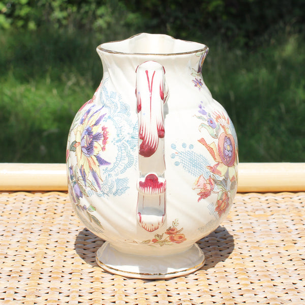 Ancien pot à lait / crémier / pichet en faïence de U & C Sarreguemines modèle Lavallière