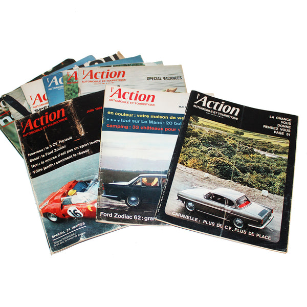 Année 1962 complète de 12 magazines / revues l'Action Automobile et Touristique