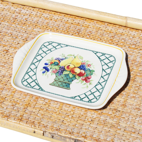 Assiette de service / beurrier vintage en vitro porcelaine / Villeroy &amp; Boch modèle Basket
