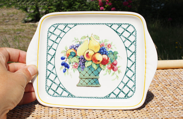 Assiette de service / beurrier vintage en vitro porcelaine / Villeroy &amp; Boch modèle Basket