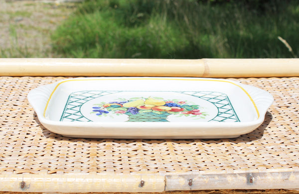 Assiette de service / beurrier vintage en vitro porcelaine / Villeroy &amp; Boch modèle Basket