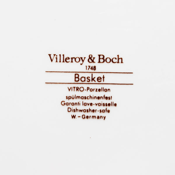 Assiette de service / beurrier vintage en vitro porcelaine / Villeroy &amp; Boch modèle Basket