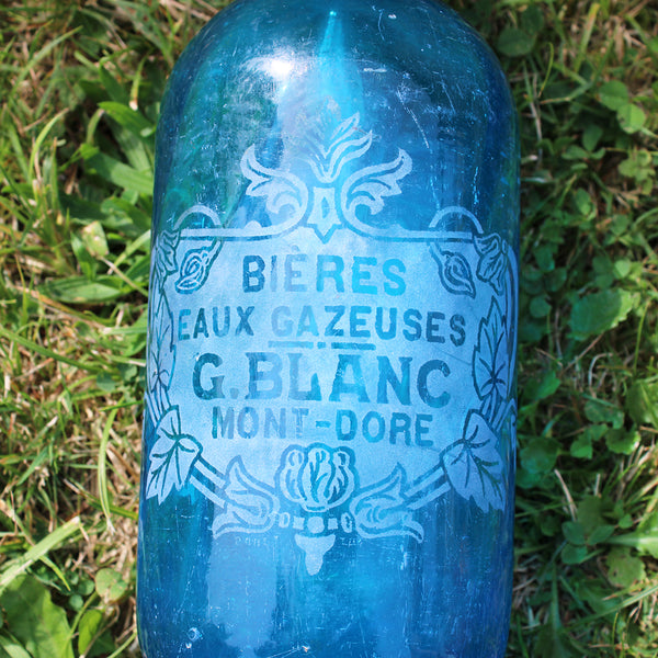 Ancien siphon publicitaire / Bières / Eaux gazeuses / G. Blanc / Mont-Dore