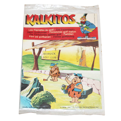 Décorama vintage - décalcomanies Kalkitos / Les Pierrafeu au golf / sous blister ( 1978 )