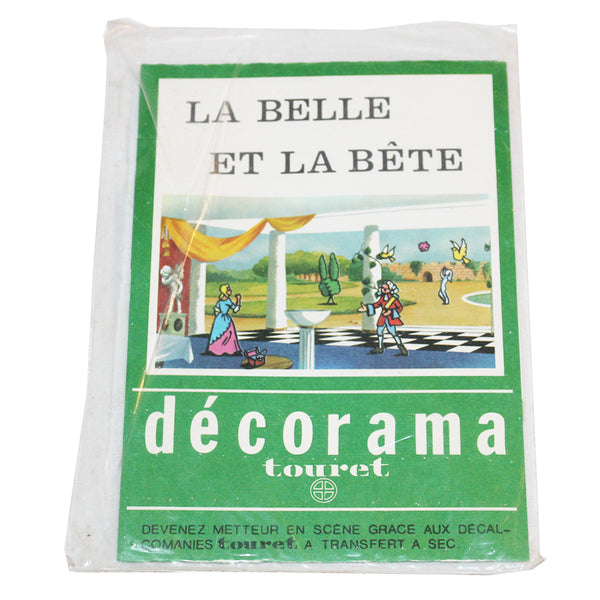 Décorama vintage - décalcomanies Touret / La Belle et la Bête / sous blister ( 1974 )