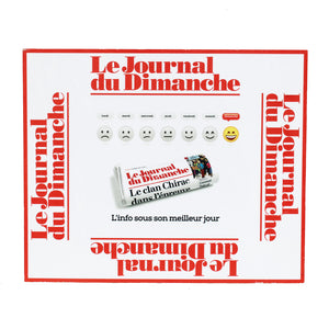 Panneau publicitaire de présentoir journal / Le Journal du dimanche