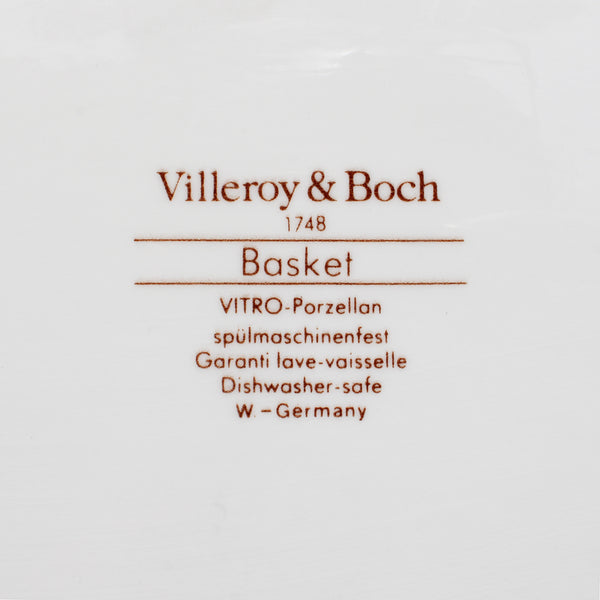 Grand plat de service ovale vintage 40.5 cm / Villeroy & Boch modèle Basket
