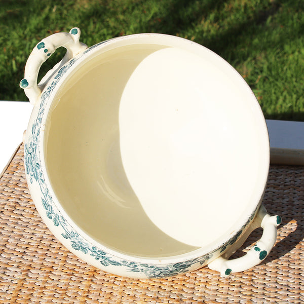 Ancienne soupière en faïence Terre de Fer Saint Amand service Guadeloupe