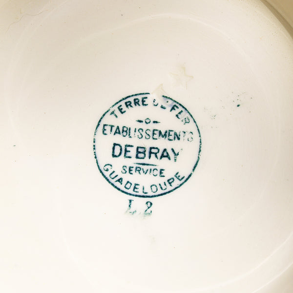 Ancienne soupière en faïence Terre de Fer Saint Amand service Guadeloupe