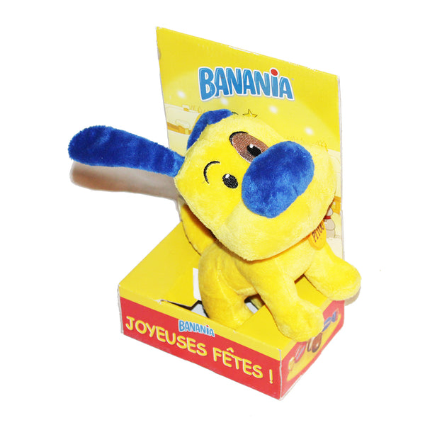 Peluche banania Pitou Joyeuses Fêtes en boîte