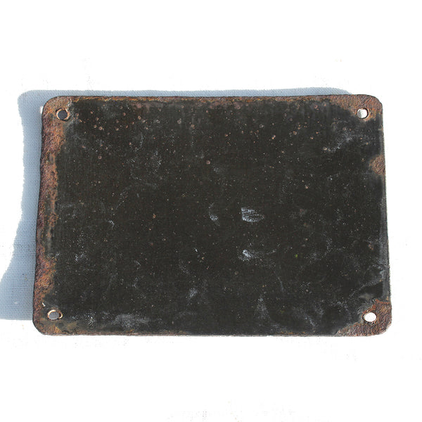 Petite plaque émaillée d'utilité 14 cm x 10 cm / Eau de la Ville