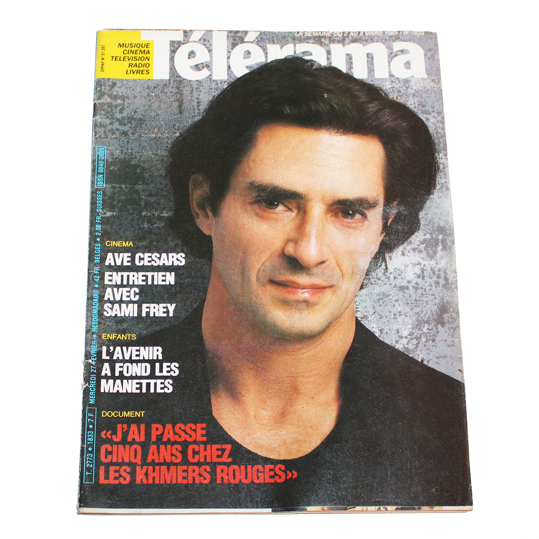 Magazine TV / revue Télérama n° 1833 / 2 mars 1985 / Sami Frey