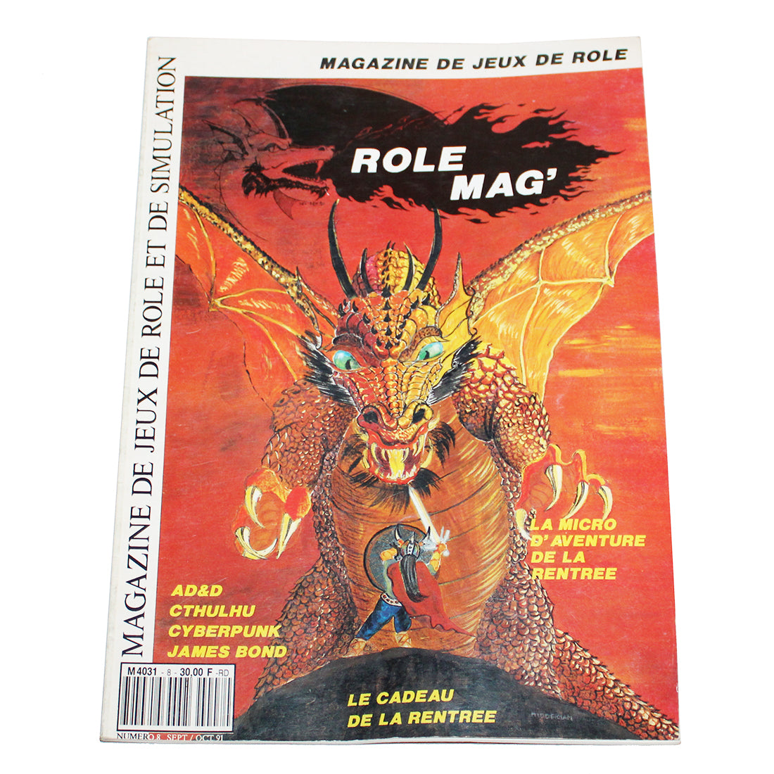 Magazine / revue vintage JDR Role Mag' n° 8 ( 1991 )