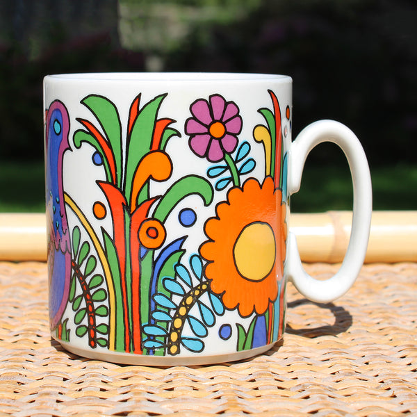 Mug / tasse publicitaire Grands Moulins de Pantin vintage Villeroy & Boch modèle Acapulco