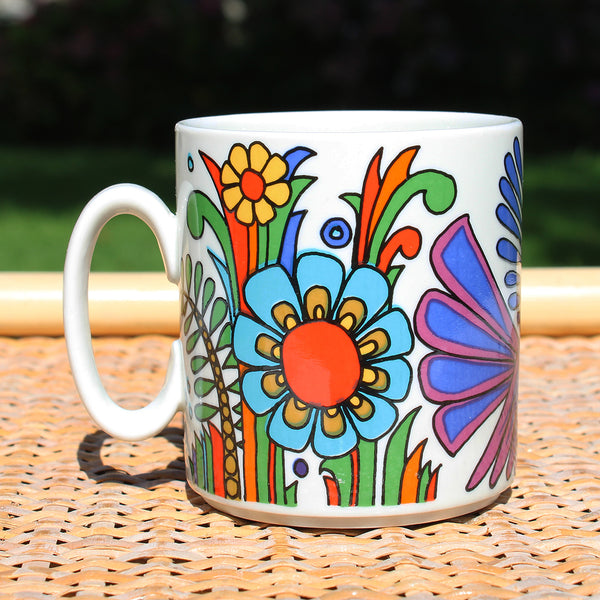 Mug / tasse publicitaire Grands Moulins de Pantin vintage Villeroy & Boch modèle Acapulco