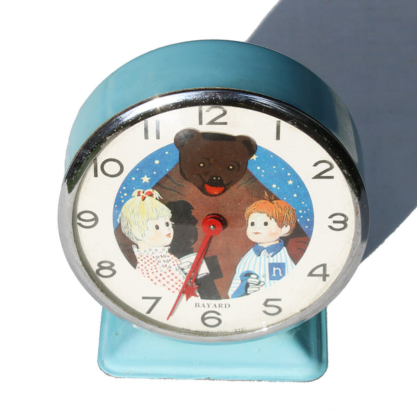 Réveil mécaniqRéveil mécanique Bayard France vintage / Nounours - Nicolas - Pimprenelleue Bayard vintage / Nounours - Nicolas - Pimprenelle