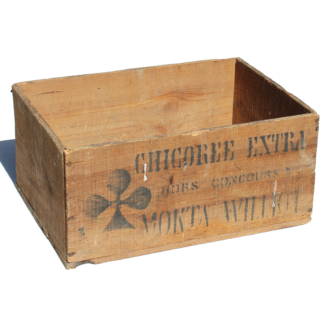 Ancienne petite caisse publicitaire Chicorée Extra Williot en bois ( no Leroux )