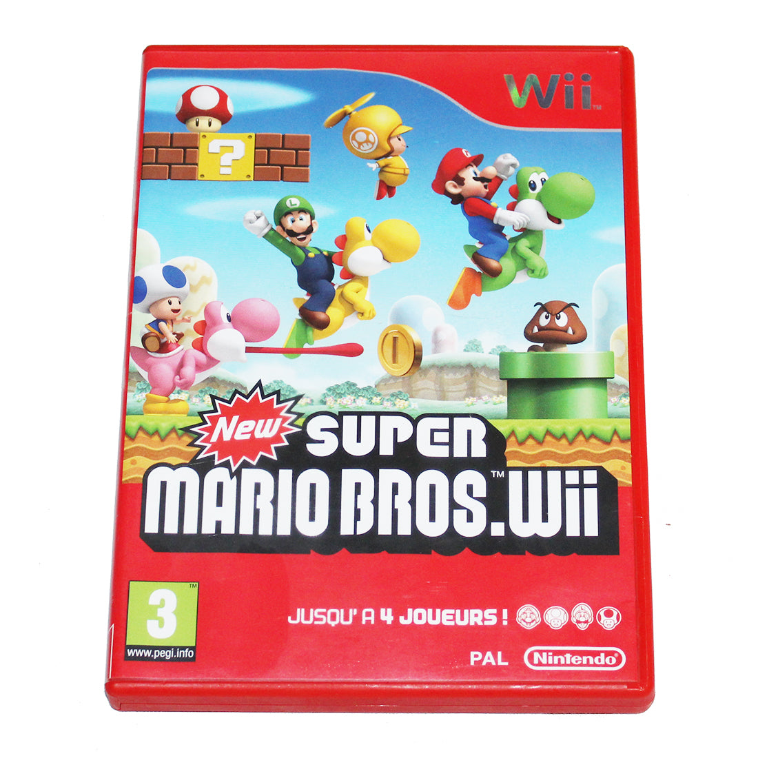 Jeu vidéo Nintendo Wii New Super Mario Bros + carte club non grattée