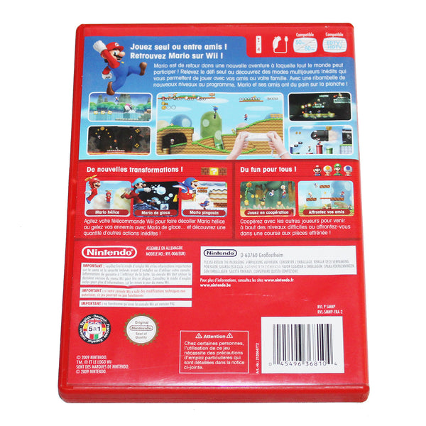 Jeu vidéo Nintendo Wii New Super Mario Bros + carte club non grattée