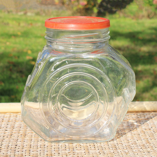 Ancien bocal d'épicerie publicitaire en verre / Savon-pâte Arma pour les mains