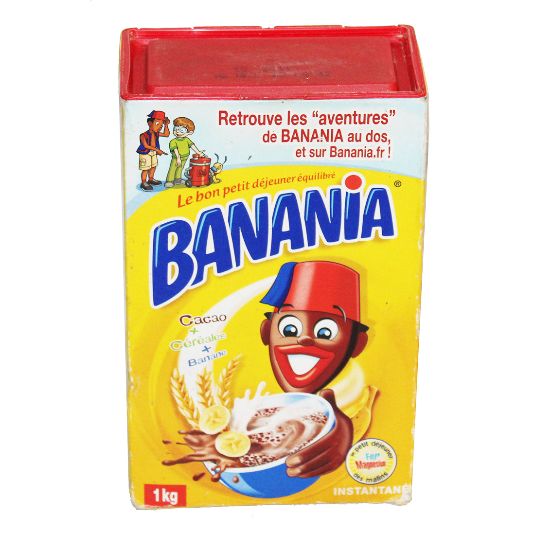 Boîte publicitaire Banania 1 kg vide en carton de 2011