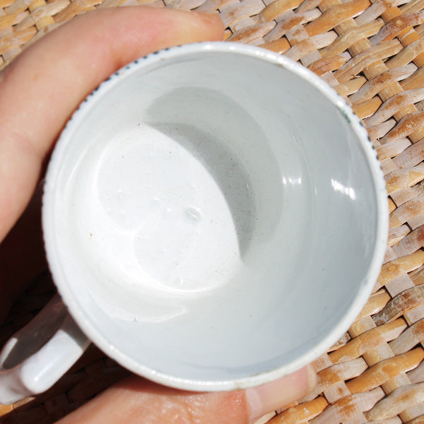 Ancienne tasse à café en faïence Terre de Fer de St Amand modèle Argenton