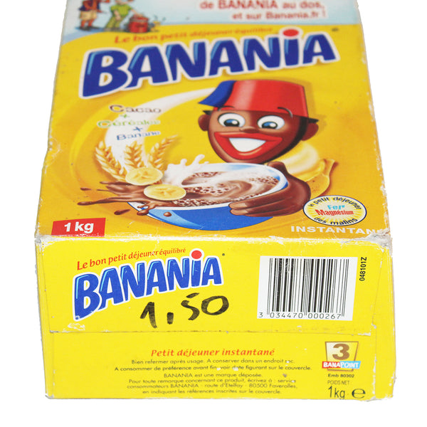 Boîte publicitaire Banania 1 kg vide en carton de 2011