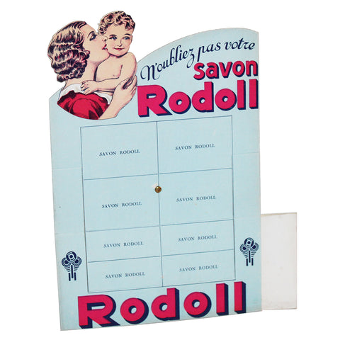 Ancien carton publicitaire / présentoir à monter / Savon Rodoll