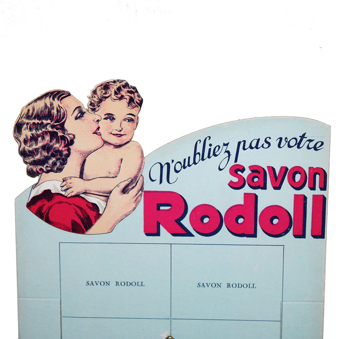 Publicité Pêche Mitchel Pezon Ancien Carton Publicitaire BRETTON Pour Cuillères De Pêche - Objet Vintage Collection, Occasion Affiche Vintage Pêche